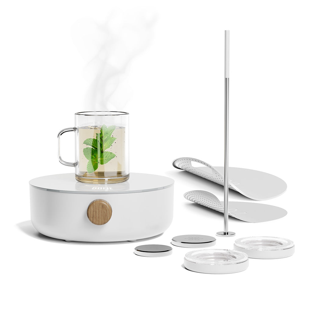 Heatle Premium Set weiss mit Holzknopf